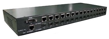 SFP HUB 16x RJ45 100/1000Mbps na 16x 155Mbps/1.25Gbps